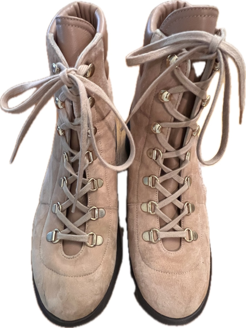 Stuart Weitzman Chalet Lug Suede & Leather Hiker Boots